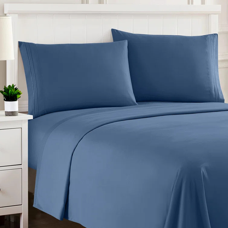 Sweet Home Collection Luxurious Classic Soft Solid 1800 Series Microfiber Sheet Set, Various Colors and Sizes