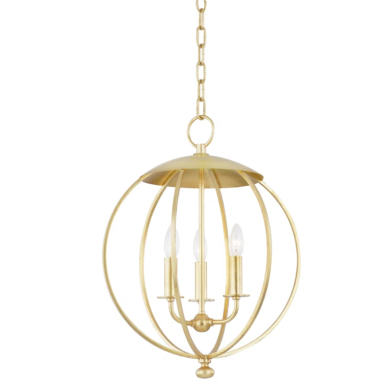 Wesley 3 - Light Dimmable Globe Chandelier