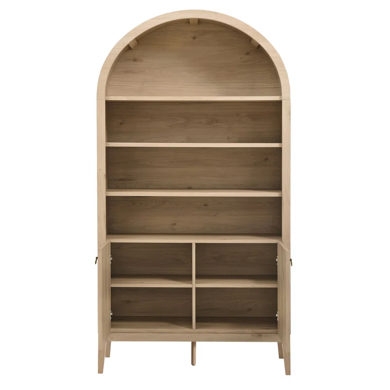Modway Nolan 74" Tall Arched Storage Display Cabinet Bookshelf