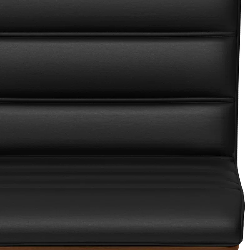 Simpli Home Roland Swivel Upholstered Mid-Century Modern Stool with Padded Seat and Back