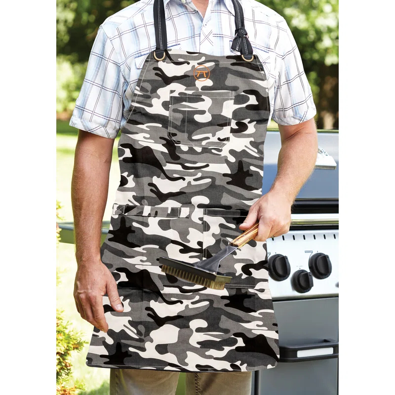 Outset Outset Camo Grill Apron, Cotton Apron For Men and Women