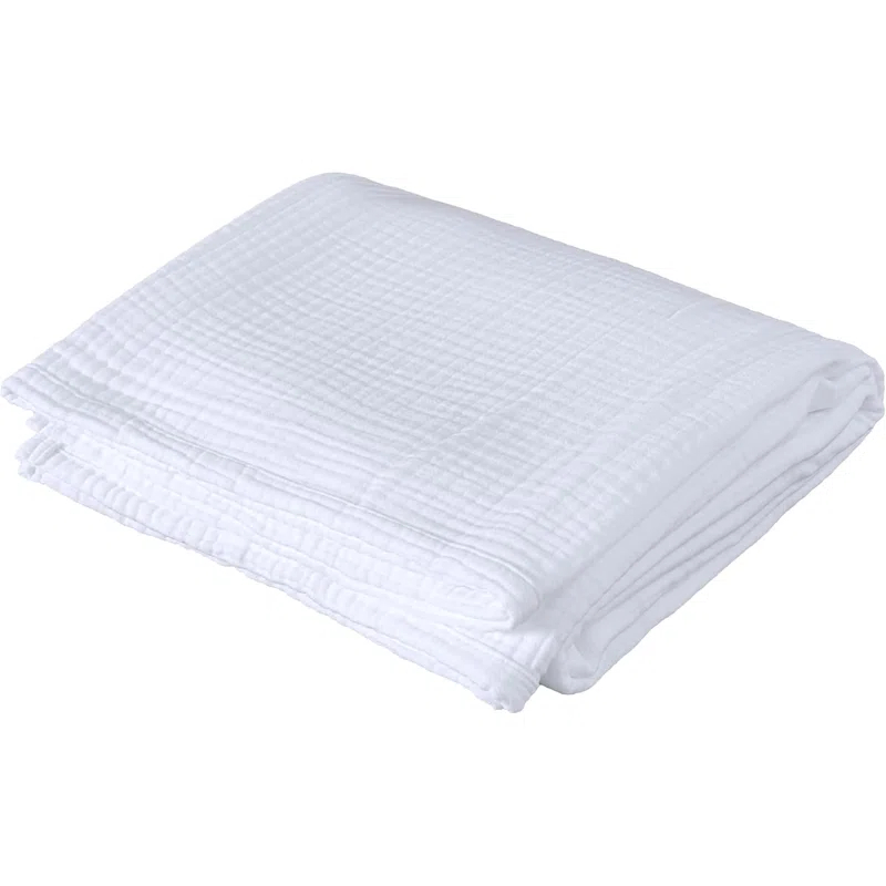 Chezmoi Collection Airy Lightweight 4 Layer Cotton Muslin Blanket