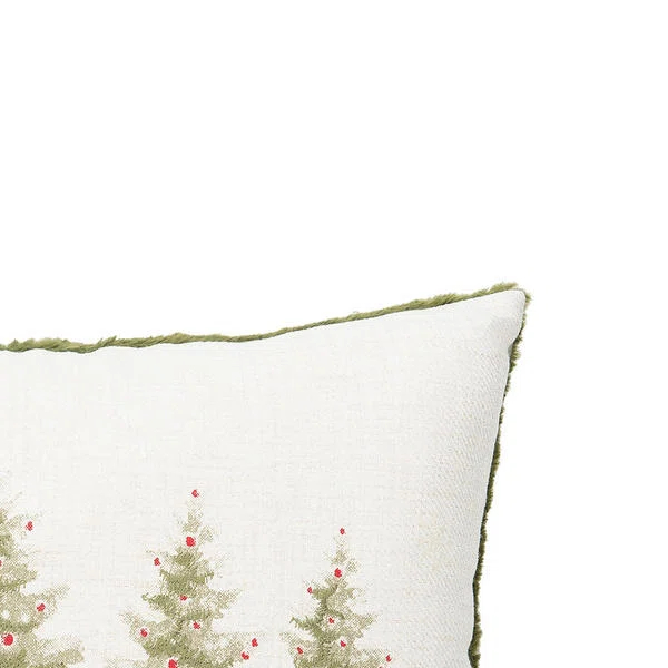Winter Trees Embellished Throw Pillow