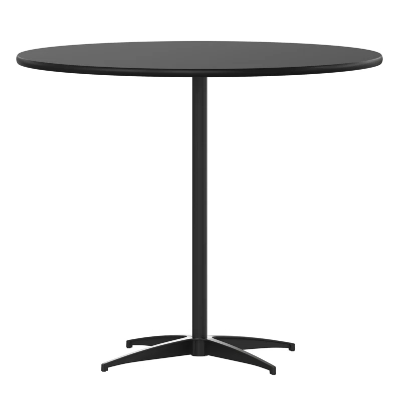 Flash Furniture Marrel Round Wood Cocktail Table with Columns by Flash Furniture