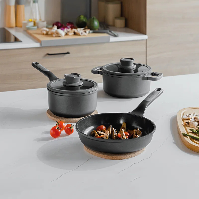 BergHOFF BergHOFF Leo Stone+ Nonstick Ceramic 12" Wok Pan 5.3qt., Recycled