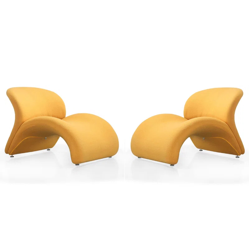 Orren Ellis Hillert Upholstered Accent Chair (Set of 2)