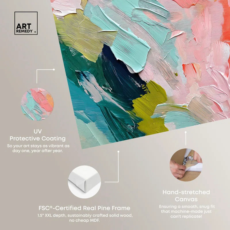 Art Remedy Pastel Layers Canvas Pastel Wall Art by Art Remedy