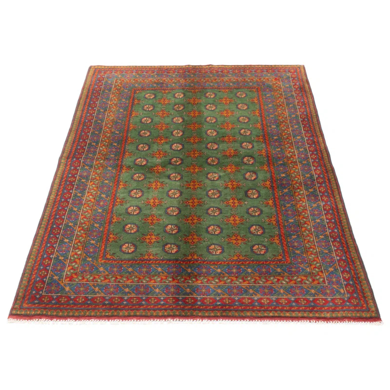 Bloomsbury Market One-of-a-kind Hand-knotted Kargahi Green 5'6" x 8'0" Wool Rug