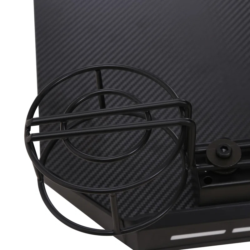 HomCom Adjustable Metal Base Computer Desk