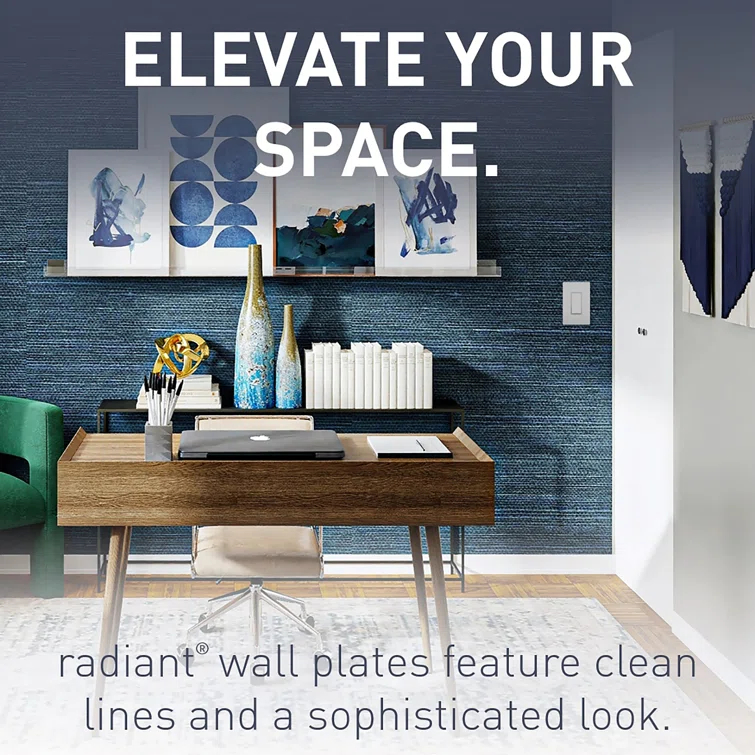 Legrand Radiant 3-Gang Decorator Rocker Screwless Wall Plate
