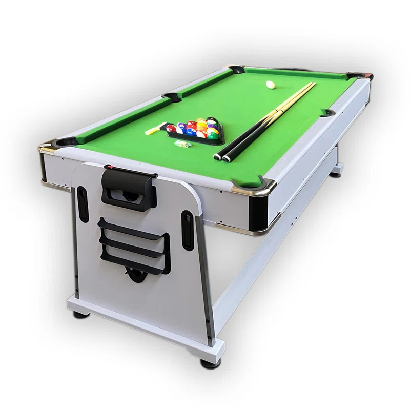 Pool Table 7ft Green + Air Hockey + Table Tennis + Table – Emerald