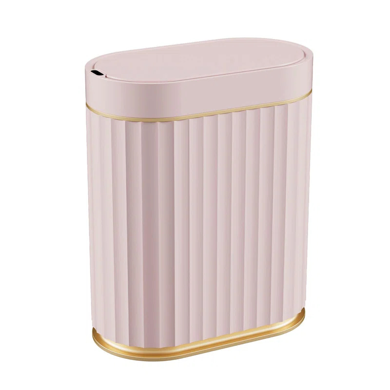 Fashion Finesse Bathroom Trash Can With Lid -  2 Gallon Sensor Trash Bin, Automatic Narrow Garbage Can, Waterproof Smart Trash Can, Slim Motion Sensor Waste Bins For Bathroom, Living Room, Office