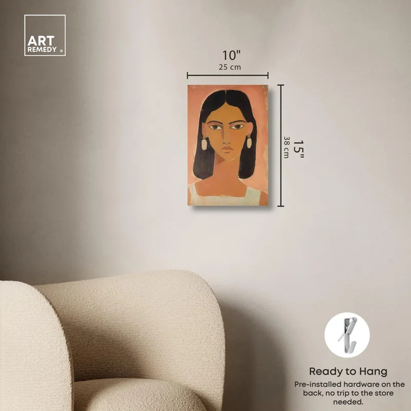 Art Remedy Hispanic Girl Canvas Classic Women Wall Art by Art Remedy