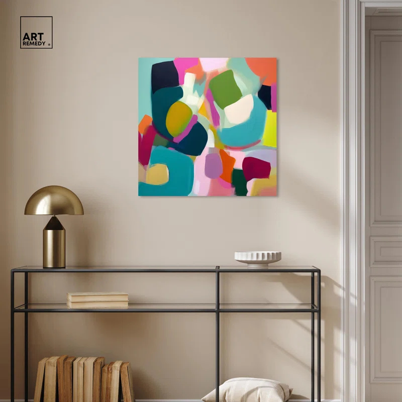 Art Remedy Colorful Dimensions I Canvas Modern Colorful Print by Art Remedy