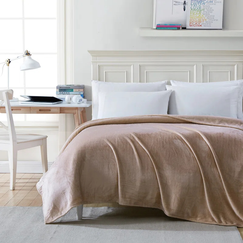 Poppy & Fritz Solid Ultra Soft Plush Pink Blanket & Reviews | Wayfair