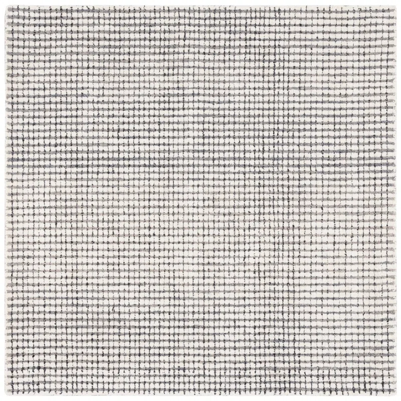Abstract Hand Tufted Wool Checkered Rug