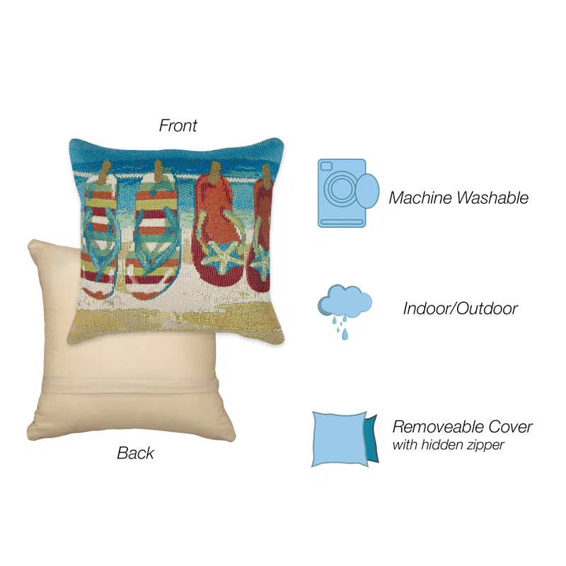 Liora Manne Marina No Decorative Addition Indoor/Outdoor Throw Pillow