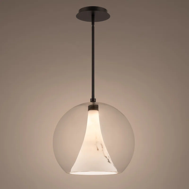 dweLED Chantilly 1 - Light Black LED Single Pendant