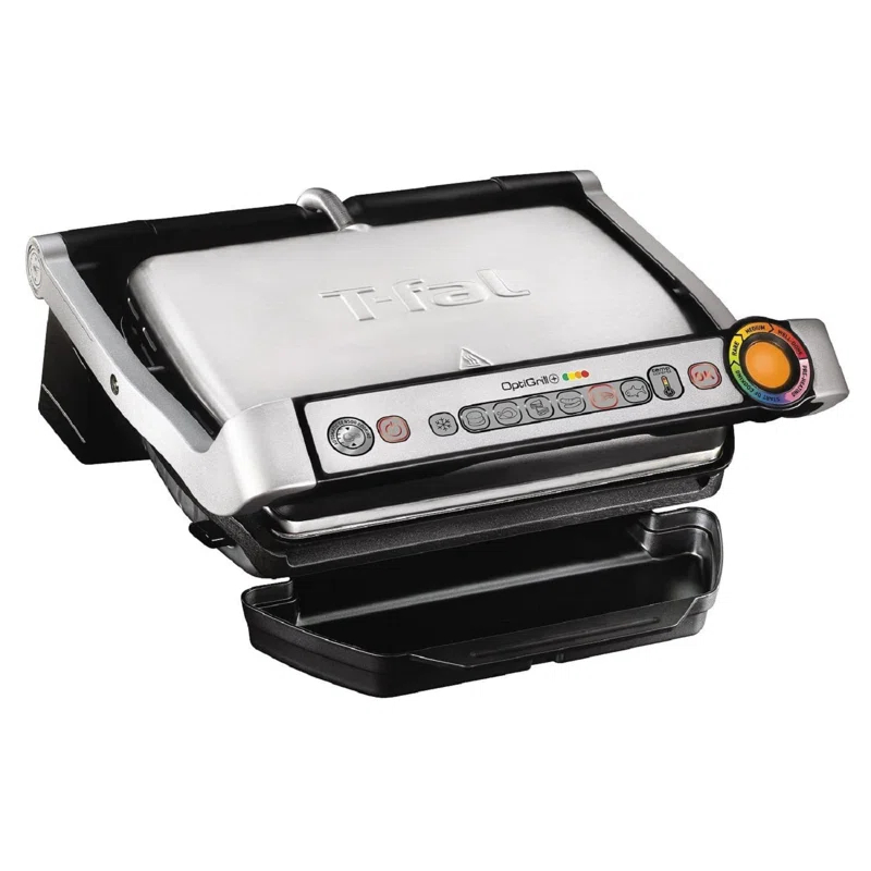 T-fal T-Fal Gc712D54 Stainless Steel Optigrill Plus Grill With Automatic Sensor Cooking Electric Grill- Blemished Packaging With 1 Year Manufacturer Warranty (Refurbished)