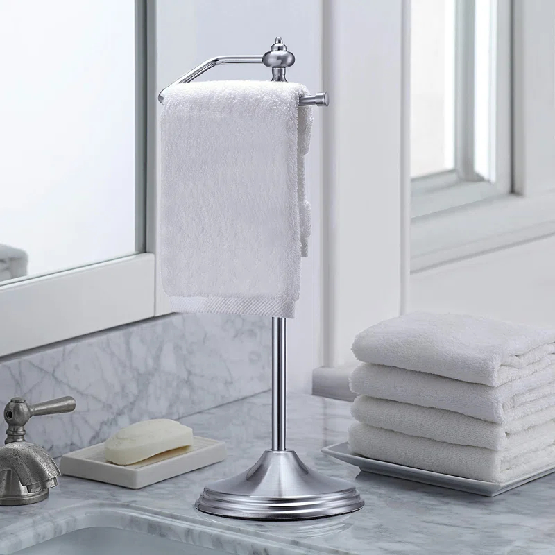 SunnyPoint WF-0K-JOC0-SN Heavy Weight Classic Decorative Metal Fingertip Towel Holder Stand