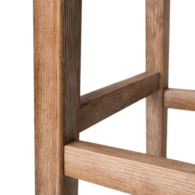 Maven Lane Maven Lane Adrien Saddle Bar Stool In Aged Black Finish 31" With Snow White Fabric Upholstery