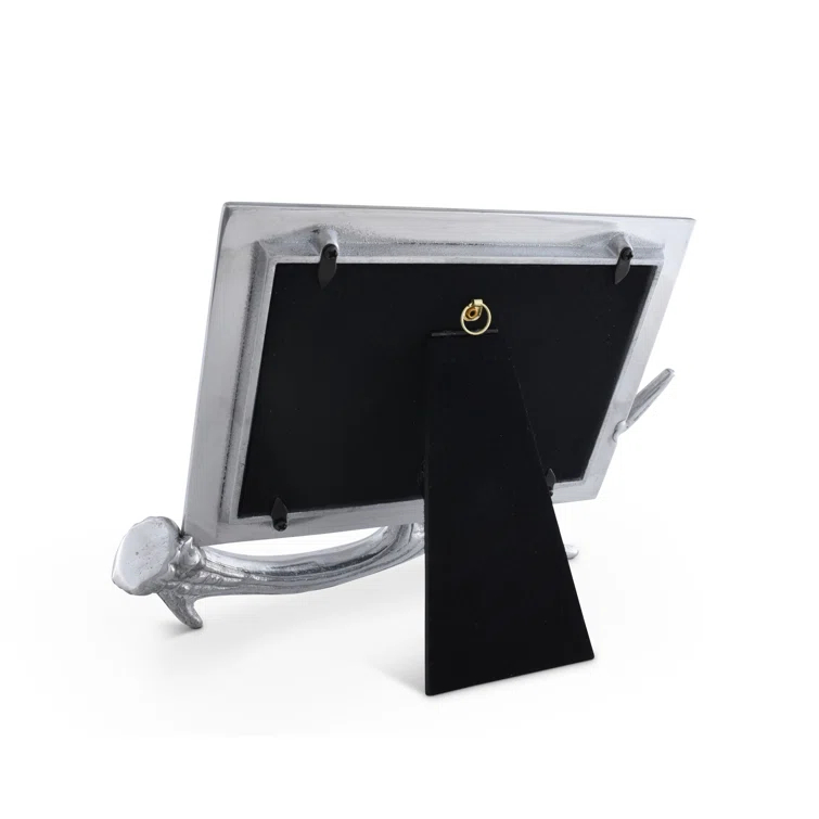 Arthur Court Designs Antler Silver Metal Embossed Picture Frame