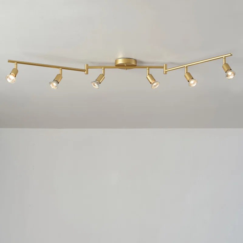Globe Electric Company 47.2'' 6 -Light Swing Arm Track Track Kit with Dimmable and Adjustable Head