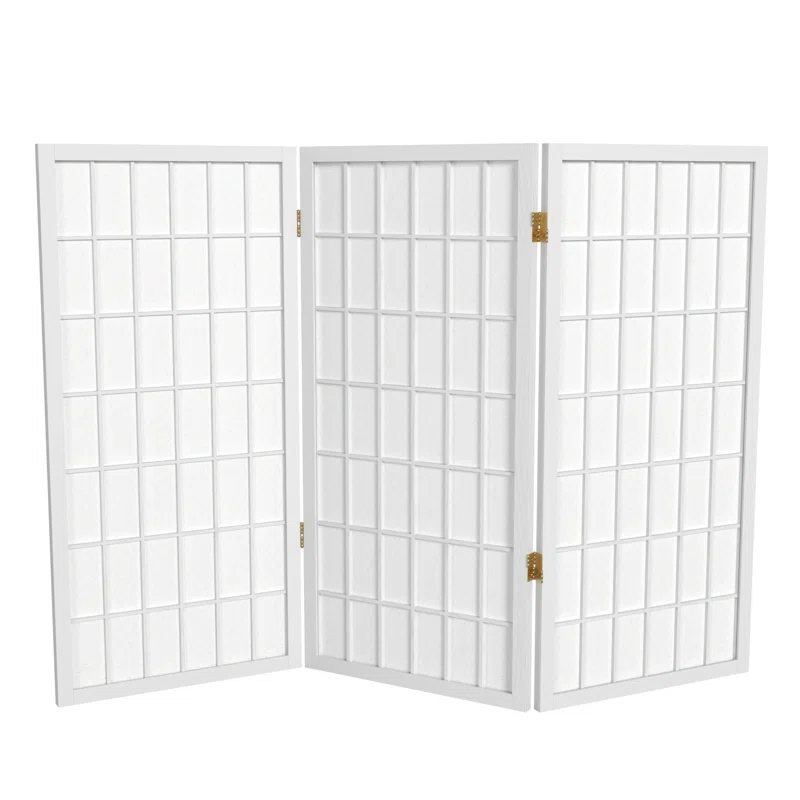 Mistana™ Alex 36.25'' H Solid Wood Folding Room Divider