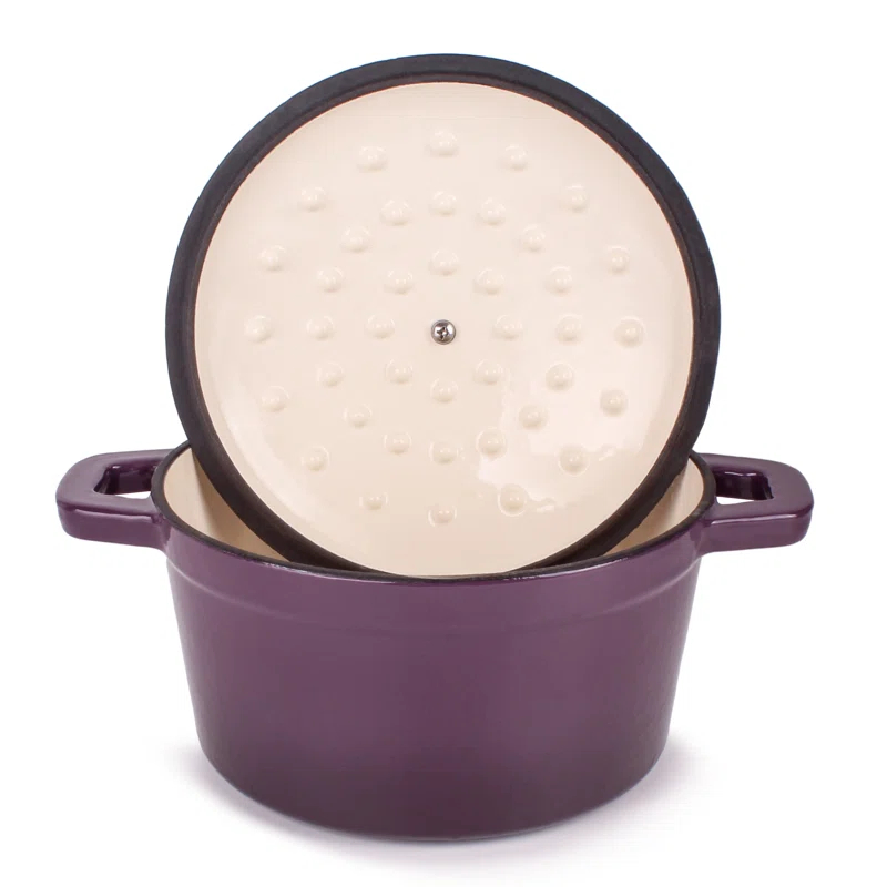 Prep & Savour Neo Cast Iron 3qt. Round Dutch Oven with Lid