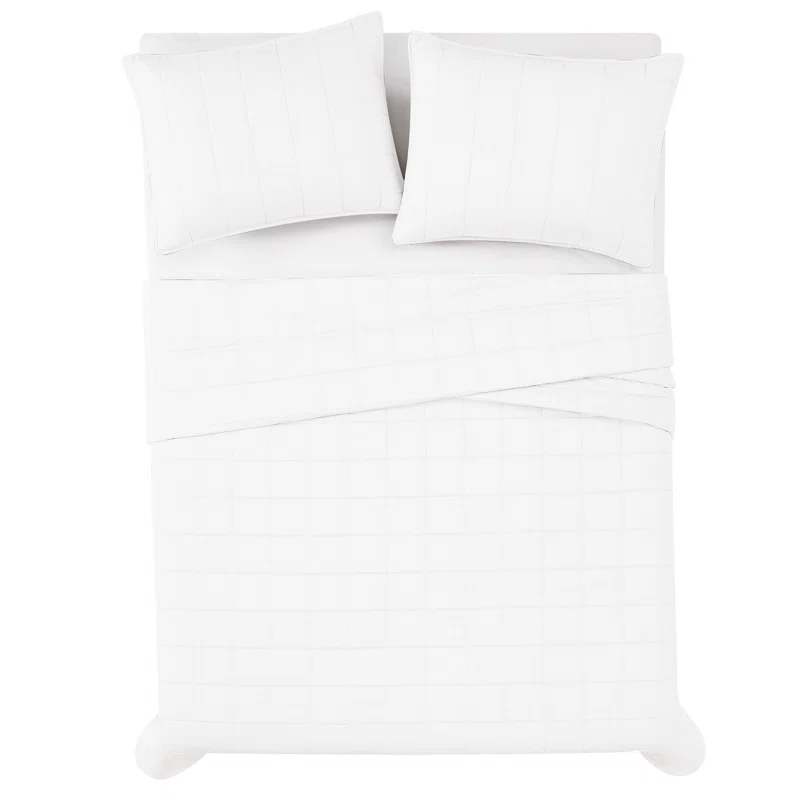 London Fog London Fog Garment Wash Solid Quilt Set