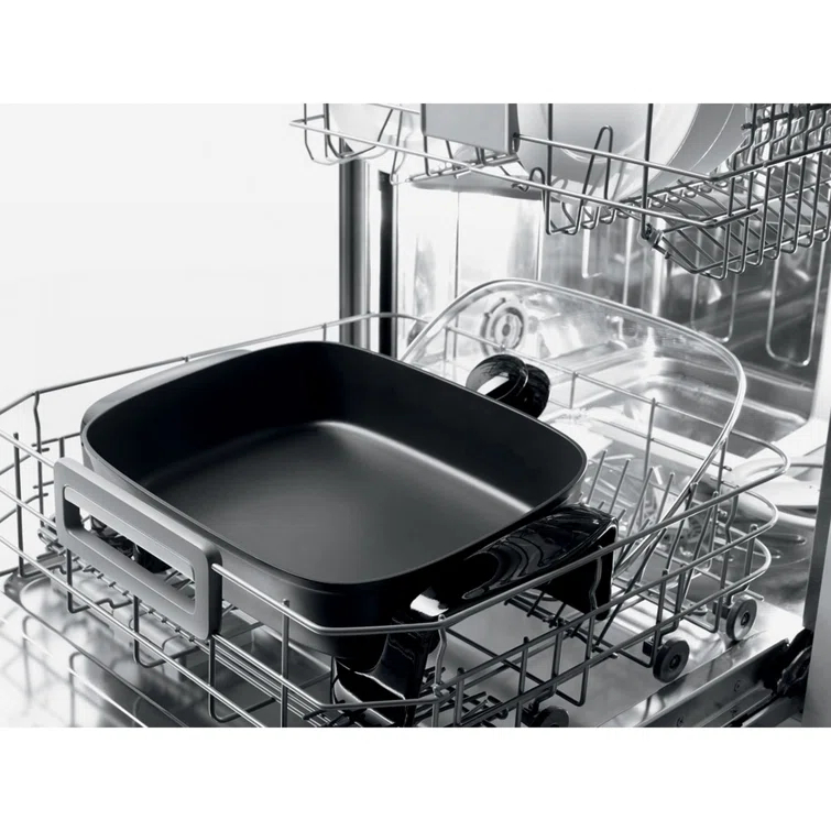 De'Longhi De'Longhi Electric Skillet with Tempered Glass Lid, 16" X 12", Black