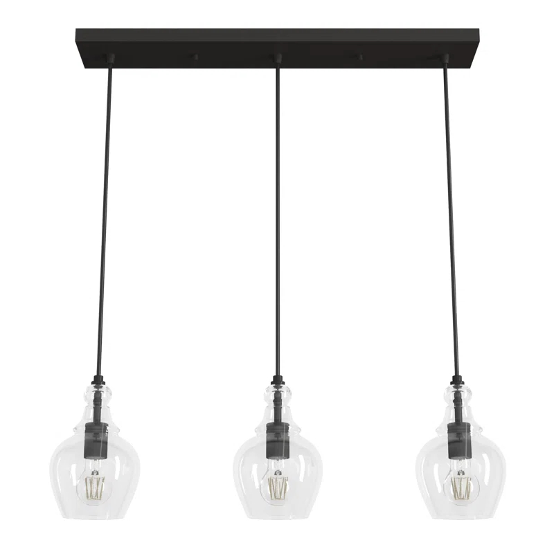 Hunter Fan Maple Park 3 Light Linear Bell Pendant
