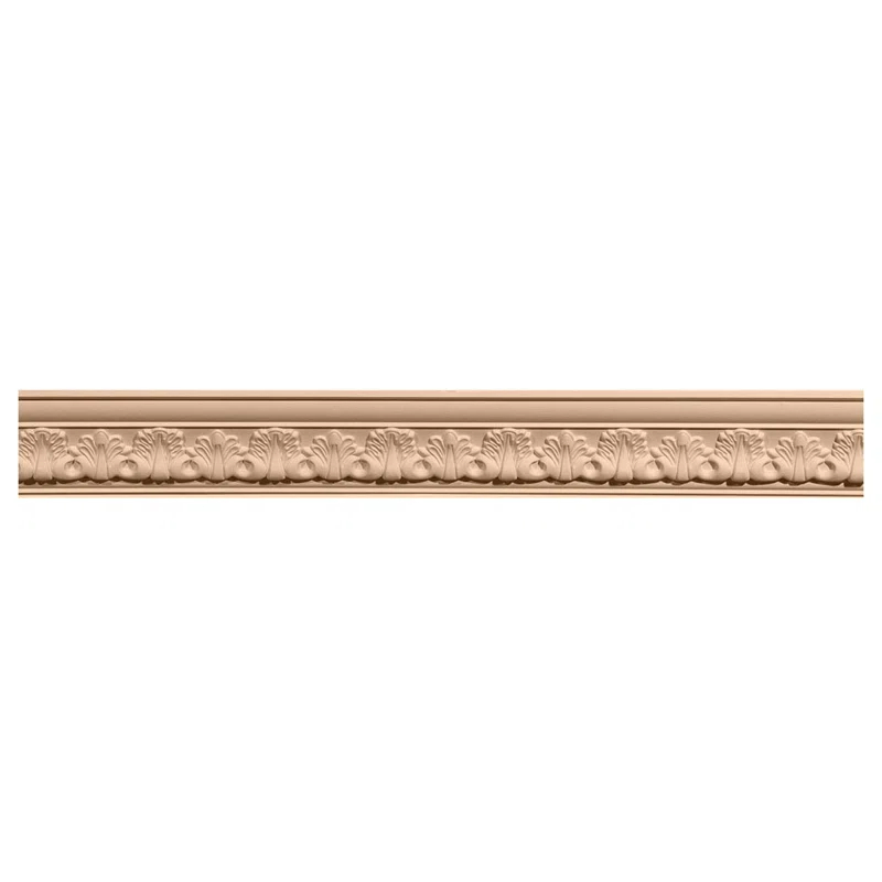 Ekena Millwork Acanthus Leaf Carved Wood Crown Moulding, Maple