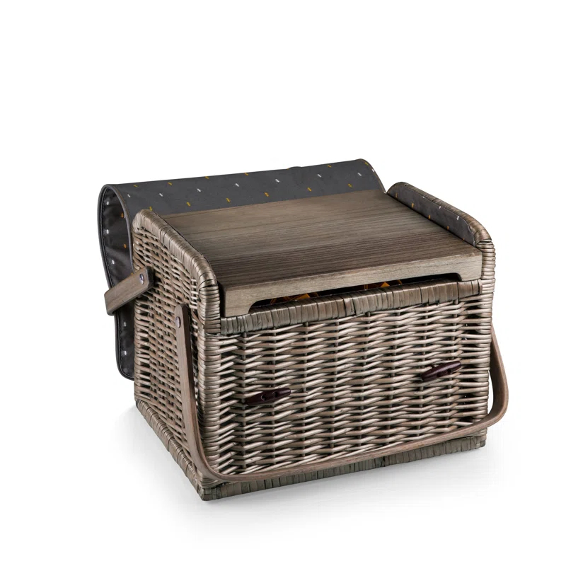 Picnic Time Kabrio Wine & Cheese Picnic Basket with Picnic Set 2