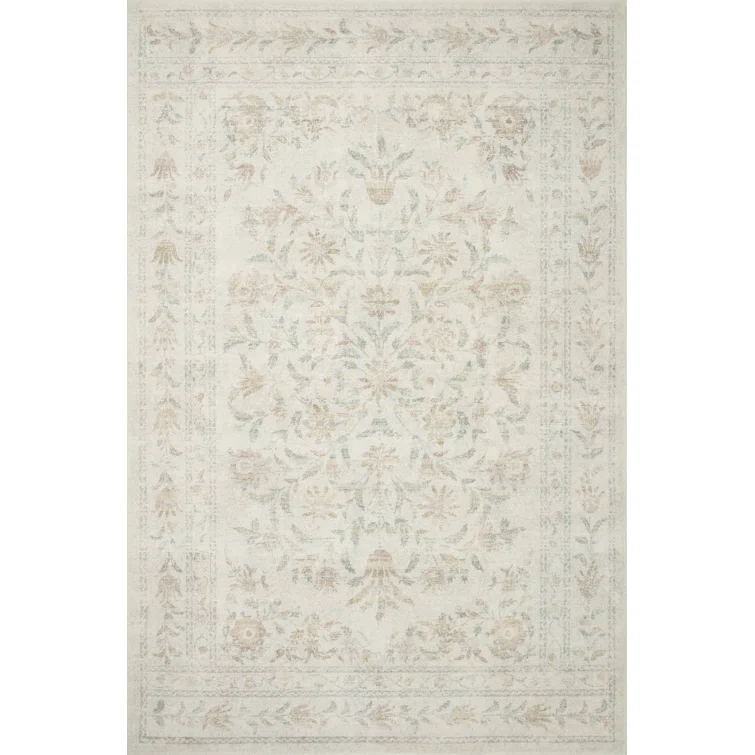 Rifle Paper Co. x Loloi Rifle Paper Co. x Loloi Courtyard Yellow / Multi Area Rug feat. CloudPile