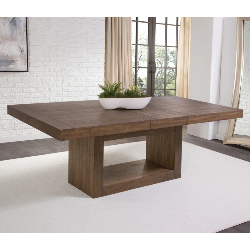 Latitude Run® Kameah Extendable Solid Wood Base Dining Table
