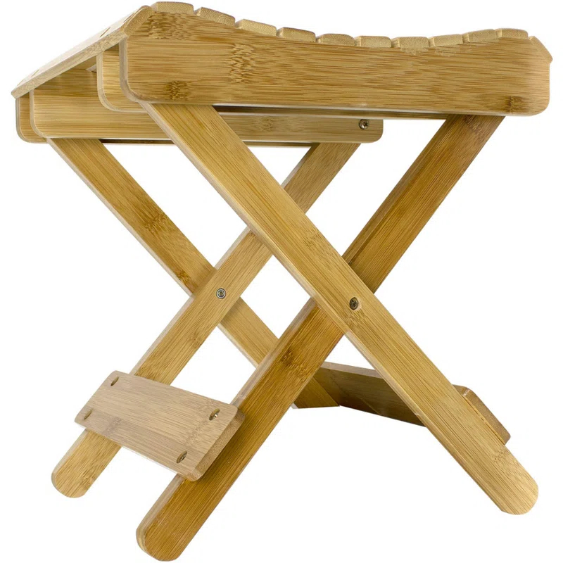 Sorbus Sorbus Bamboo Folding Step Stool Bench