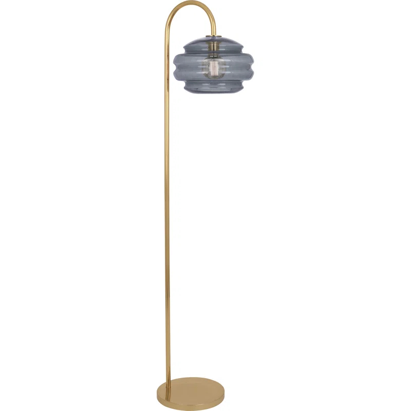 Robert Abbey Horizon 62.5'' Modern Brass Arched Floor Lamp