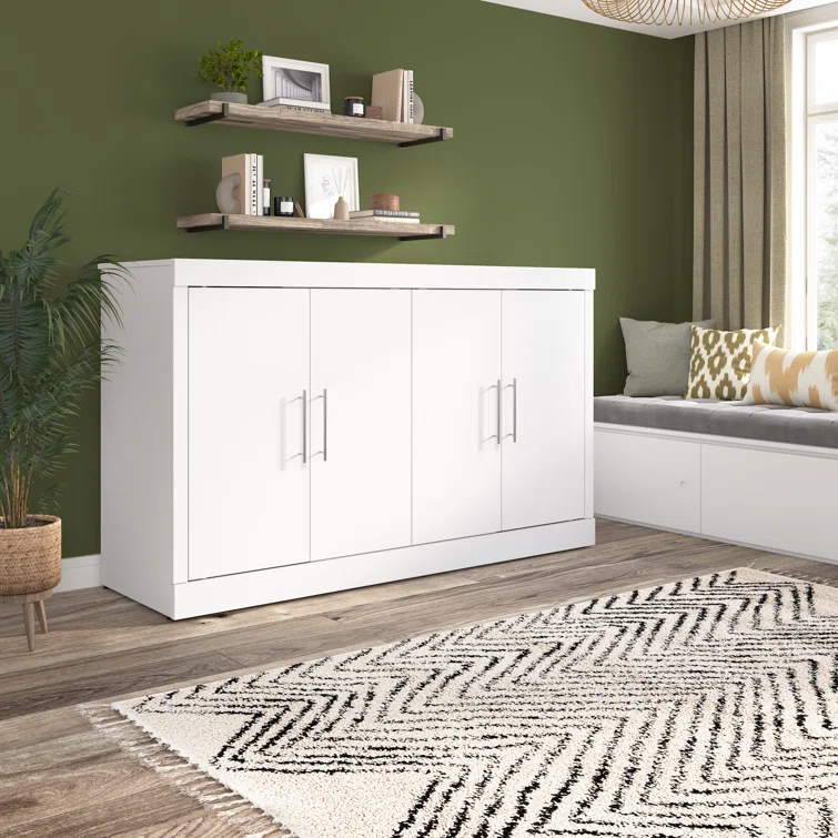 Bestar Murphy Cabinet Bed With Mattress