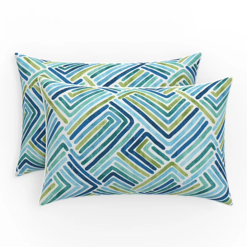 Pillow Perfect Pillow Perfect Geometric Indoor/Outdoor Accent Throw Pillow