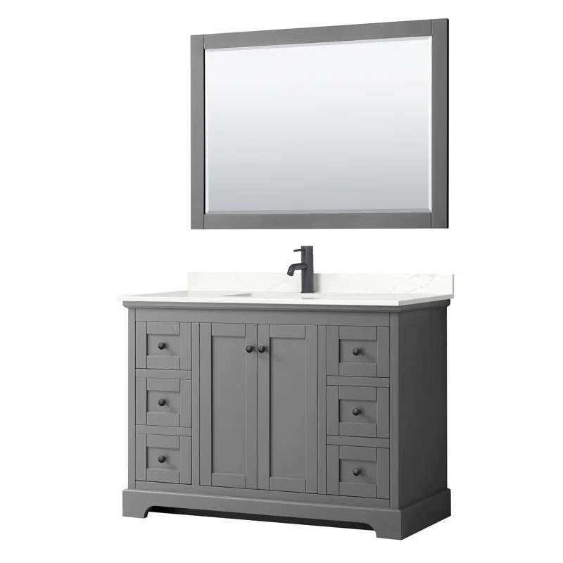 Wyndham Collection Avery 60'' Single Bathroom Vanity with Top