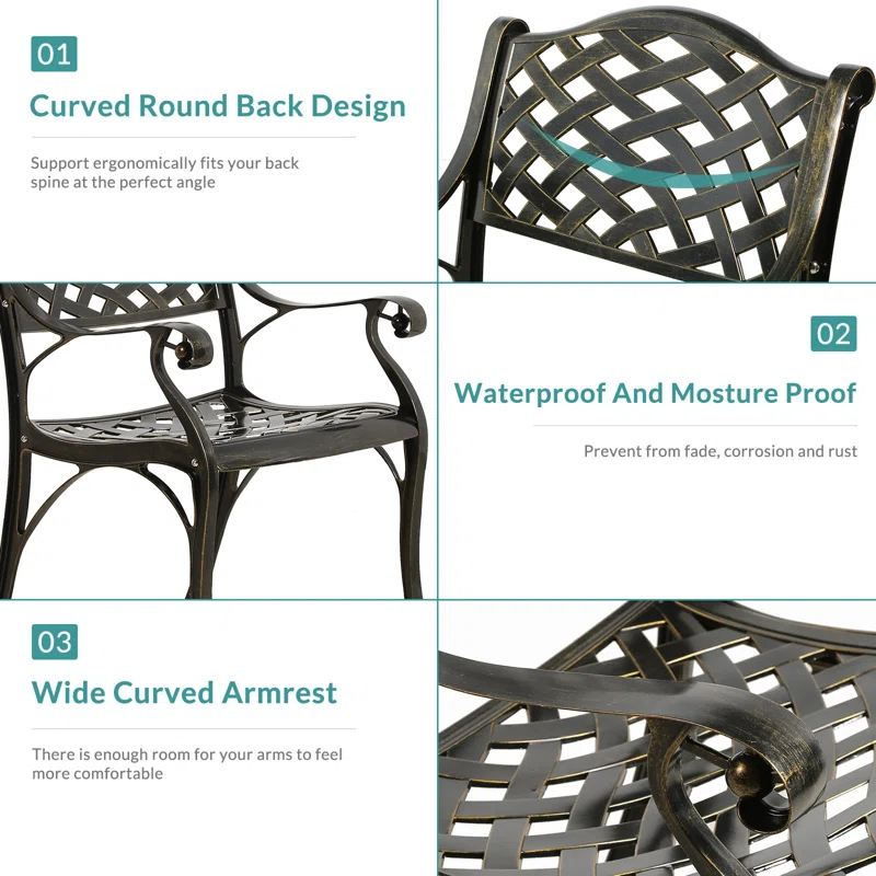 2 - Person Round Outdoor Dining Set