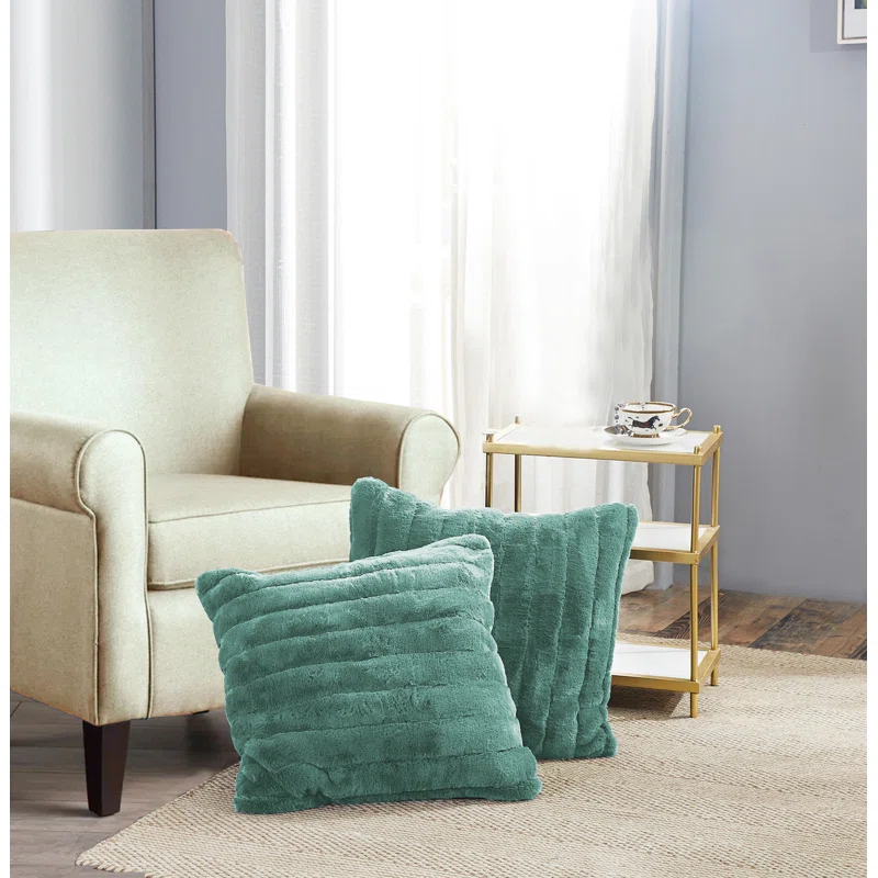 Home Soft Things Supermink Square Euro Pillow Cover (Set of 2)