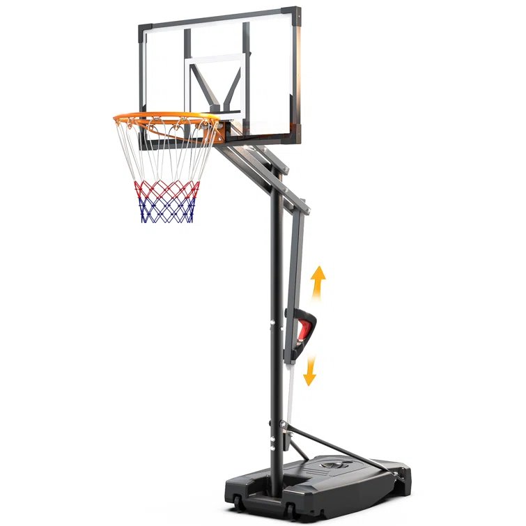 Dayago Adjustable Heights  33" W Portable Basketball Hoop