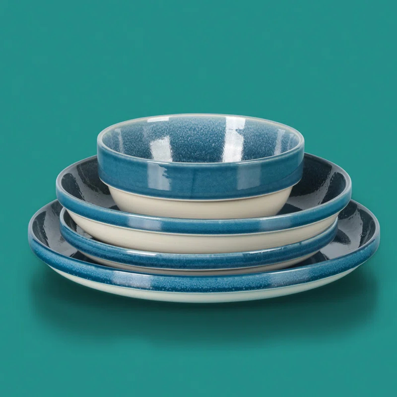 Sur La Table Kitchen Essentials Banquette 16 Piece Stoneware Dinnerware Set - Service for 4