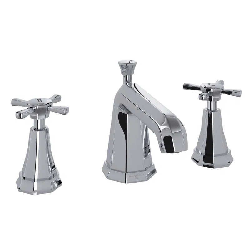 Perrin & Rowe U.3142X-APC-2 Deco Widespread Lavatory Faucet