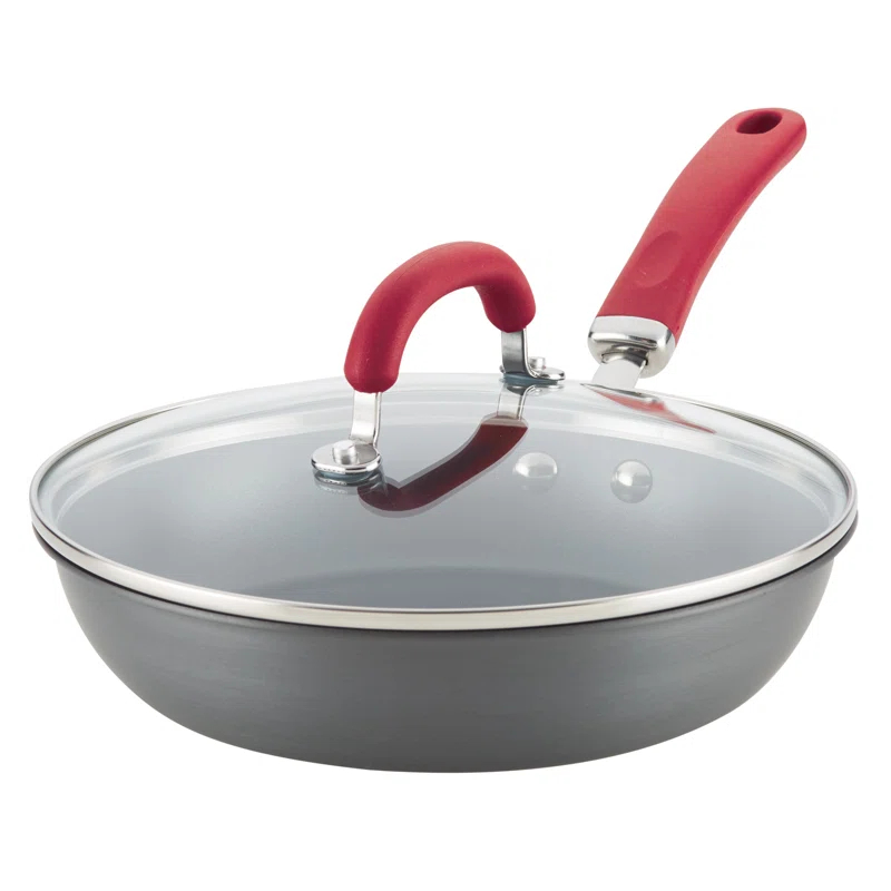 Rachael Ray Rachael Ray Create Delicious Hard Anodized Aluminum Nonstick Deep Frying Pan, 10.25-Inch