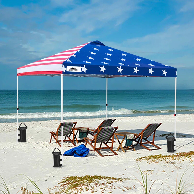EAGLE PEAK Pop Up Canopies 10 Ft. W x 10 FT. D Metal Party Tent Canopy