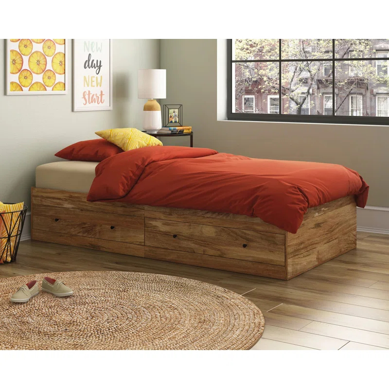 Crafters and Weavers Twin 2 Drawer Platform Bed by Sauder