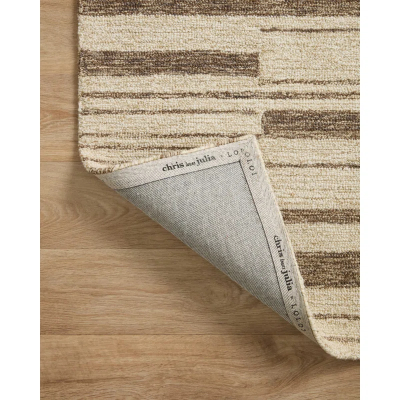Chris Loves Julia x Loloi Chris Loves Julia x Loloi Polly Checkered Hand-tufted Beige/Tobacco Area Rug
